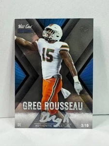 2021 Wild Card Matte - Greg Rousseau Rookie Autograph #3/10 (AU, RC) - Bild 1 von 2