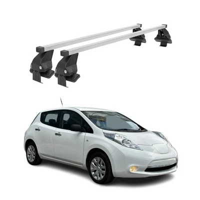 Smooth Roof Racks Cross Bars Luggage Carrier for Nissan Leaf 2011-2017 Gray 2Pcs - Image 1 of 4