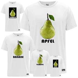 EAKS® Herren T-Shirt "Birne - Apfel, Banane, Tomate" Funshirt Gagshirt lustig - Bild 1 von 27