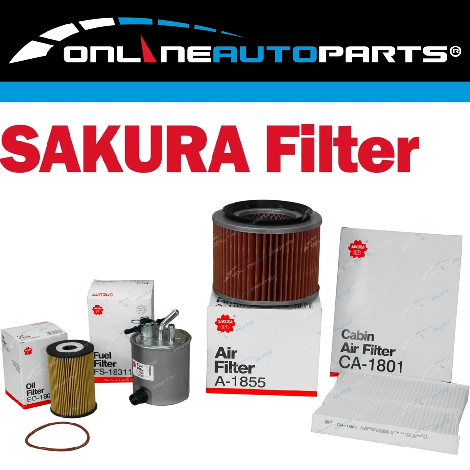 Air Oil Fuel Cabin Filter Kit for Nissan Patrol GU 4cyl ZD30DDTi 3.0L 2007~16 - Image 1 of 1