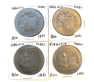 1981 Boy Scouts Of America National Jamboree Virginia 1 x Large Coin Token - Picture 1 of 9