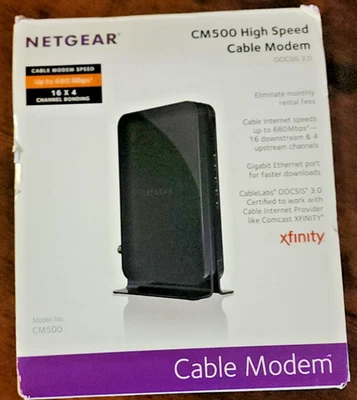 NETGEAR CM500 Cable Modem DOCSIS 3.0 – Used, Tested – 680 Mbps  - Image 1 of 4