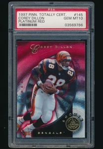 1997 Totalement Certifié Platine Rouge RC #145 Corey Dillon PSA 10 /4999 - Photo 1/2