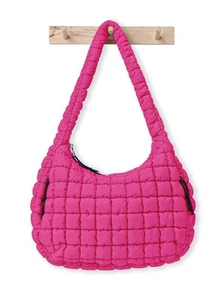 Womens' Lightweight Quilted Carryall GYM Tote Bag Puffer Crossbody Bag Soft P... - Picture 1 of 6