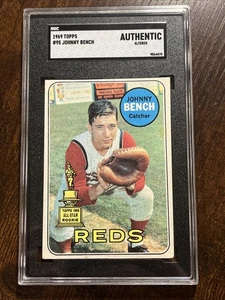 1969 Topps #95 Johnny Bench All-Star Rookie Cup SGC AUTHENTIC - Bild 1 von 2
