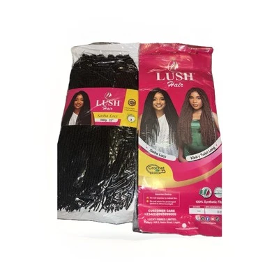 Lush Sasha Locs Hair Extensions Crochet, 1 Pack, 90 Strands