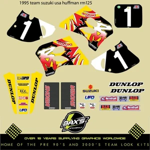 Suzuki Rm 125 Rm250 1995 equipo Suzuki calcomanías de fábrica gráficos Evo Kx Rm 125 - Imagen 1 de 1