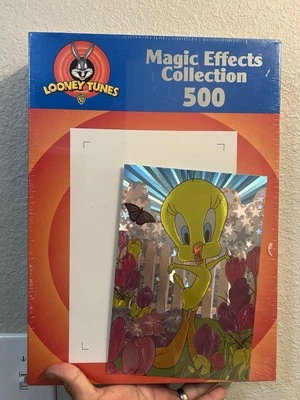 Looney Tunes Tweety Foil Art Picture Magic Effects 13x19 500 Puzzle New 1999 - Image 1 of 4