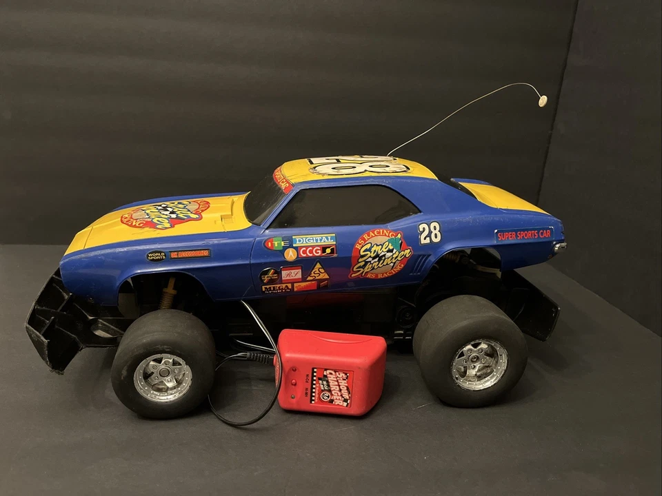 Coche de radiocontrol de colección Radio Shack Chevy Camaro Street Sprinter con cargador sin probar Foto 1 de 4