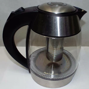 Brentwood KT-1960BK 1.8L Glass Pitcher Electric Kettle Tea Infuser NO CORD BASE - Picture 1 of 6