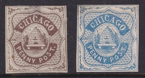 (2) Chicago Penny Post, Fälschung D von Taylor. Lyons CV 10,00 $. - Bild 1 von 1