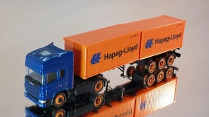 Scanie Truck with Trailer - Schuco - Blue Orange - Hapag Lloyd - Bild 1 von 13