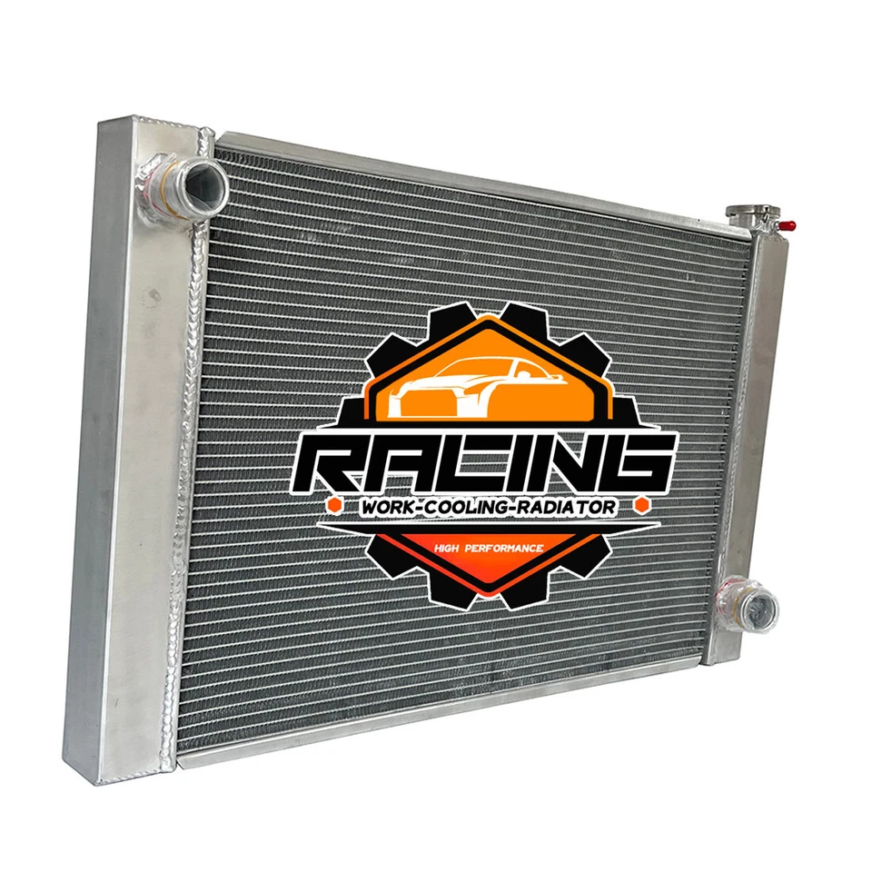 Radiador de refrigeración de aluminio para Chevy GM SBC de 31" x 19" universal de alta resistencia 2 filas Foto 1 de 4