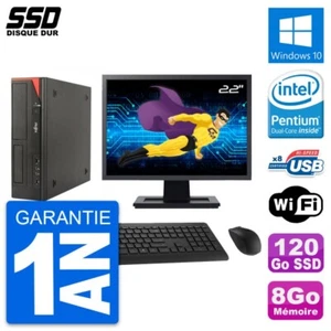 PC Fujitsu E520 E85 + Dt Bildschirm 22 " Intel G3220 RAM 8Go SSD 120Go Windows - Bild 1 von 3