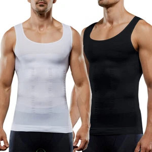 Hombres Adelgazante Prendas para el torso Formador Corporal Corrector de Postura Chaleco Abdomen Compresión Camiseta - Imagen 1 de 39