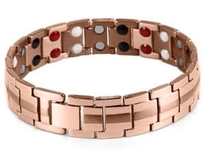 Pulsera Magnética De Titanio COBRE Con Imán 3000 GAUSS - Imagen 1 de 9
