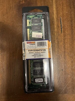 KINGSTON DESKTOP RAM MEMORY DIMM 128MB PC133 KVR133X64C3/128 133MHZ 168-Pin - Image 1 of 4