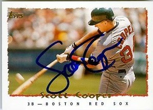 Scott Cooper autographed baseball card (Boston Red Sox) 1995 Topps #4