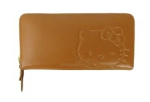 Sanrio Hello Kitty lange Geldbörse Echtleder Damen braun aus Japan - Bild 1 von 4