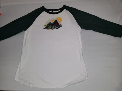 VTG KAVU Shirt - 3/4 Sleeve Sportek Early Kavu Shirt - Green/White Sport Sz M - Image 1 of 4