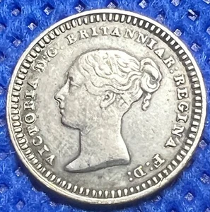 1 1/2 Pence Three half pence 1842 Silver Queen Victoria Mint error #1070 - Picture 1 of 5