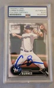 Corbin Burnes signed 2016 1st Bowman Baseball Rookie Card RC IP auto PSA Dbacks - Picture 1 of 3