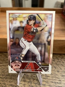 Corbin Carroll 2023 Topps Chrome Prism Refractor Parallel Rookie RC Diamondbacks - Picture 1 of 2