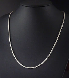 925er Silber Schlangenkette Silberkette mit Steckverschluss 45cm lang 7,5g 2,0mm - Bild 1 von 6