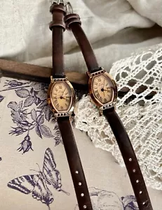 Vintage Casual Elegant Women’s Leather Strap Fashion Women's Quartz Wristwatch - Picture 1 of 6