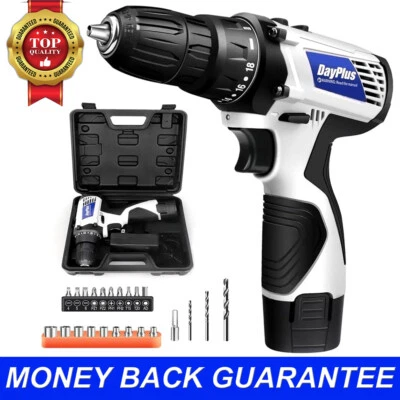 Cordless Combi Drill Electric Driver Screwdriver Set Worklight + Li-Ion Battery - Image 1 of 4