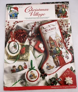 True Colors Vintage Cross Stitch Patterns, Christmas Village by Angela Deakins - Picture 1 of 3