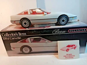1984 CORVETTE White Jim Beam Decanter - Picture 1 of 7