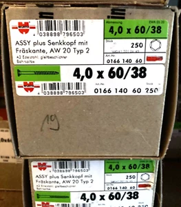Würth Holzschrauben Ø4,0x60, Senkkopf, Edelstahl, ASSY - Bild 1 von 1