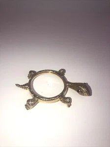 Joan Rivers Vintage Tortoise Turtle magnifying glass ,  gold, green eyes - Picture 1 of 8