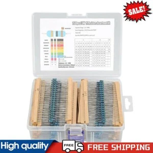 Juego de resistencias de película metálica de resistencia de 0,25 W 1/4 W 2600 piezas con caja de almacenamiento - Imagen 1 de 11
