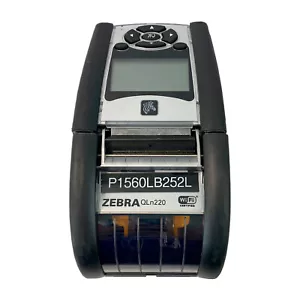 Zebra QLn220 Mobile Barcode Thermal Printer WiFi BT USB No Adapter TESTED - Picture 1 of 8