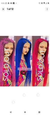 PELUCA SANDÍA TRENZADA AFRICANA 40" (DISPONIBLE AZUL COL) Foto 1 de 4