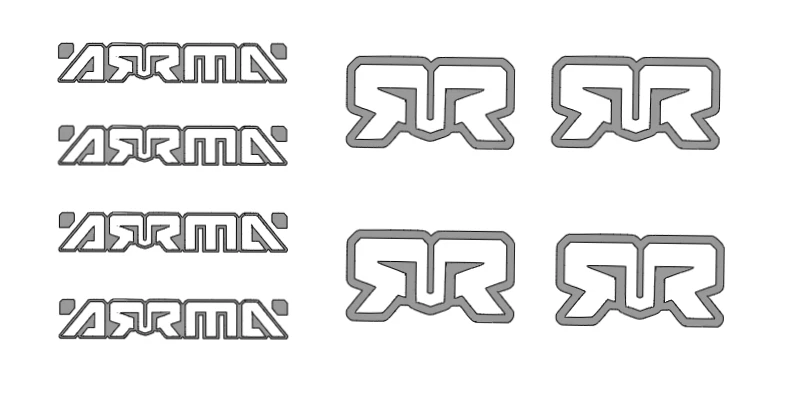 ARRMA  Mini  ( 8 Piece ) Logo  DIE-CUT  Decal  Kraton  Mojave  Typhon  Outcast - Image 1 of 1