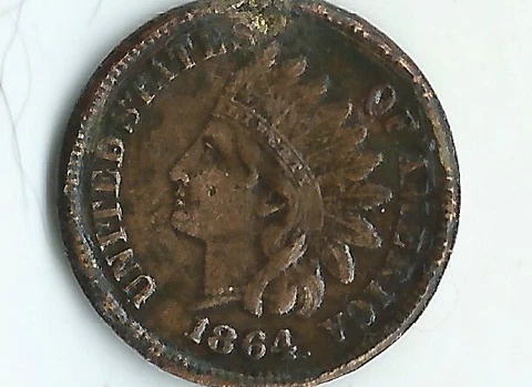 1864 L INDIAN CENT L SHOWS RIM NICK Cover