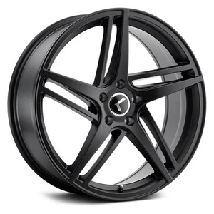 Kraze 195 MILANO Wheels 18x8 (40, 5x120.65, 74.1) Black Rims Set of 4 - Picture 1 of 3