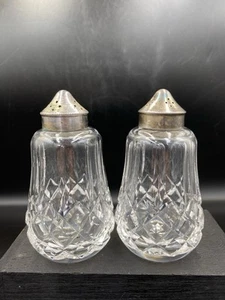 WATERFORD CRYSTAL LISMORE SALT AND PEPPER SHAKERS - Picture 1 of 10