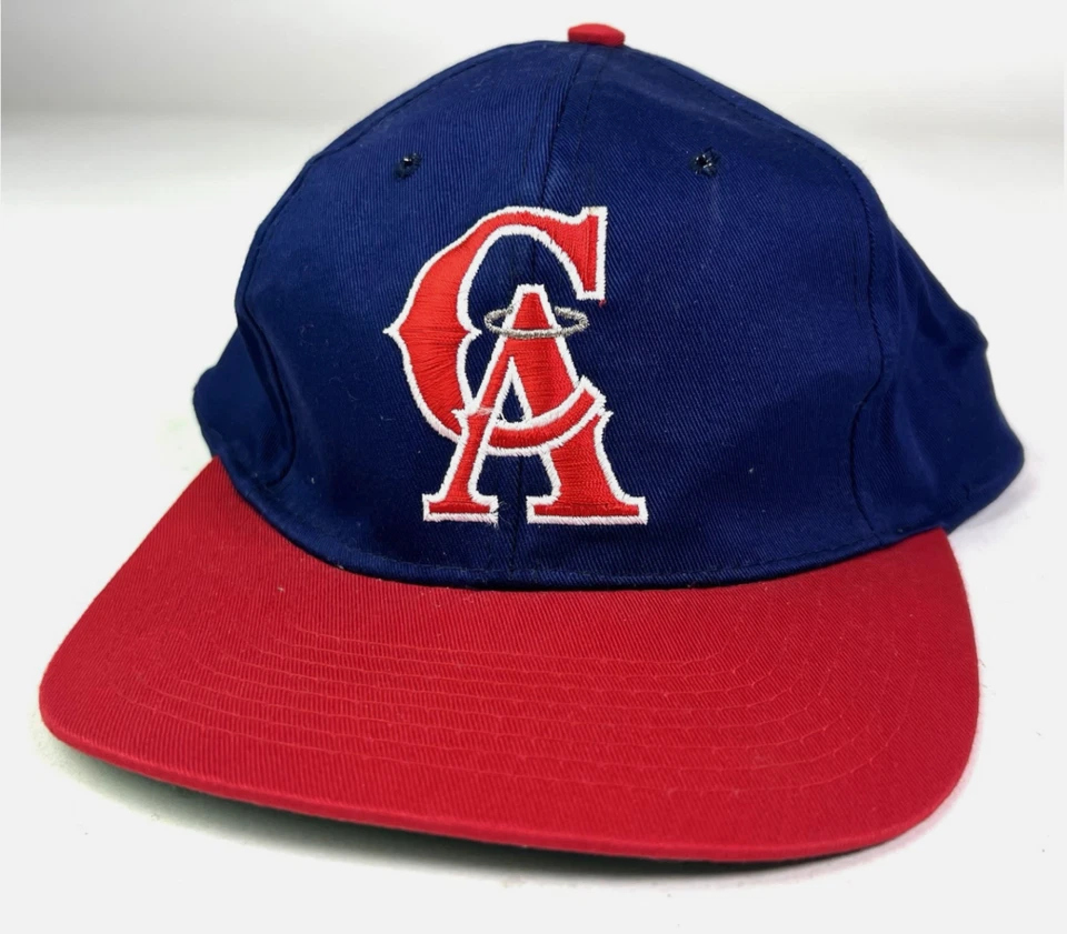 VTG Genuine Merchandise Twins CALIFORNIA ANGELS SNAPBACK HAT CAP Navy/Red TWILL - Image 1 of 4