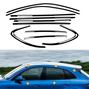 Window Moulding Strips Trims Weatherstrip Decor For Porsche Macan 2014-2025 2015 - Foto 1 di 5