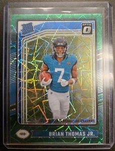 2024 Donruss Optic Football Brian Thomas Jr. Rookie Green Velocity RC - Bild 1 von 2