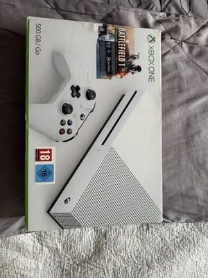Xbox One S Console 500GB (White) - ORIGINAL BOX, PACKAGING & CONTROLLER - Image 1 of 4
