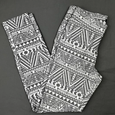 CiSono by Cavalini Leggings White w/Black Geometric Print Women's sz M  - Image 1 of 4