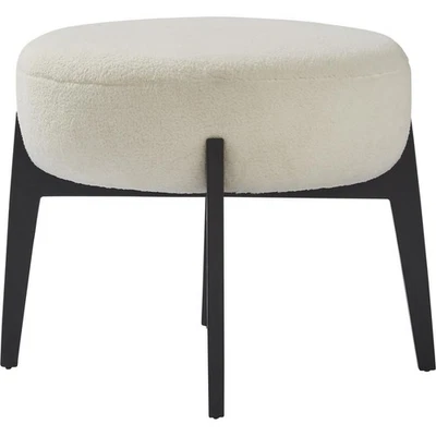 Renwil CHA071 Micha 16.5 inch White and Black Stool - Image 1 of 3