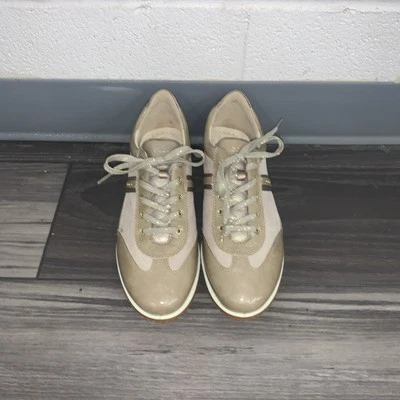 New ECCO Hydro Max Beige Leather Spike Less Golf Shoes Women's Size 40 - Image 1 of 4