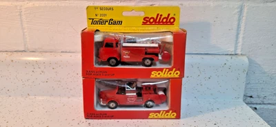 LOTE 2 camiones de bomberos Solido (Francia) años 70 sin usar, en caja Foto 1 de 2