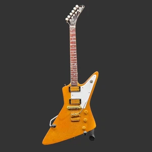 Miniature Guitar Gibson Explorer Natural U2 Foo Fighters Metallica Model + Stand - Bild 1 von 10